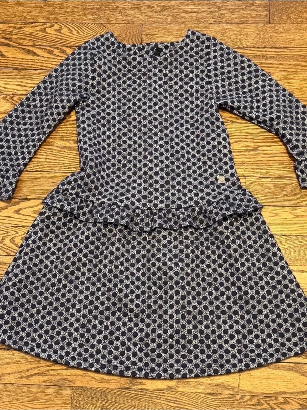 NWT Deux Par Deux Polka Dot Knit Dress